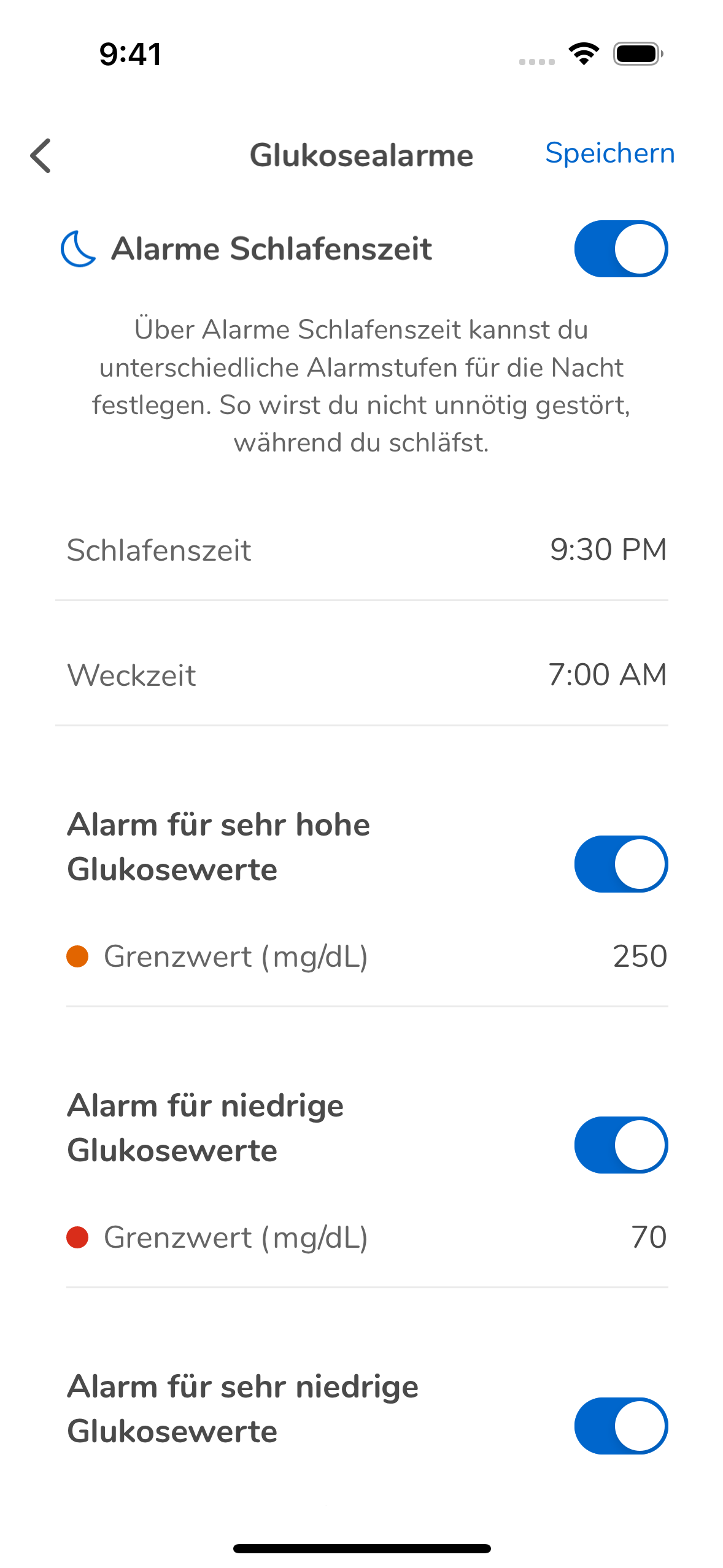 Warning Limits_Sleep active