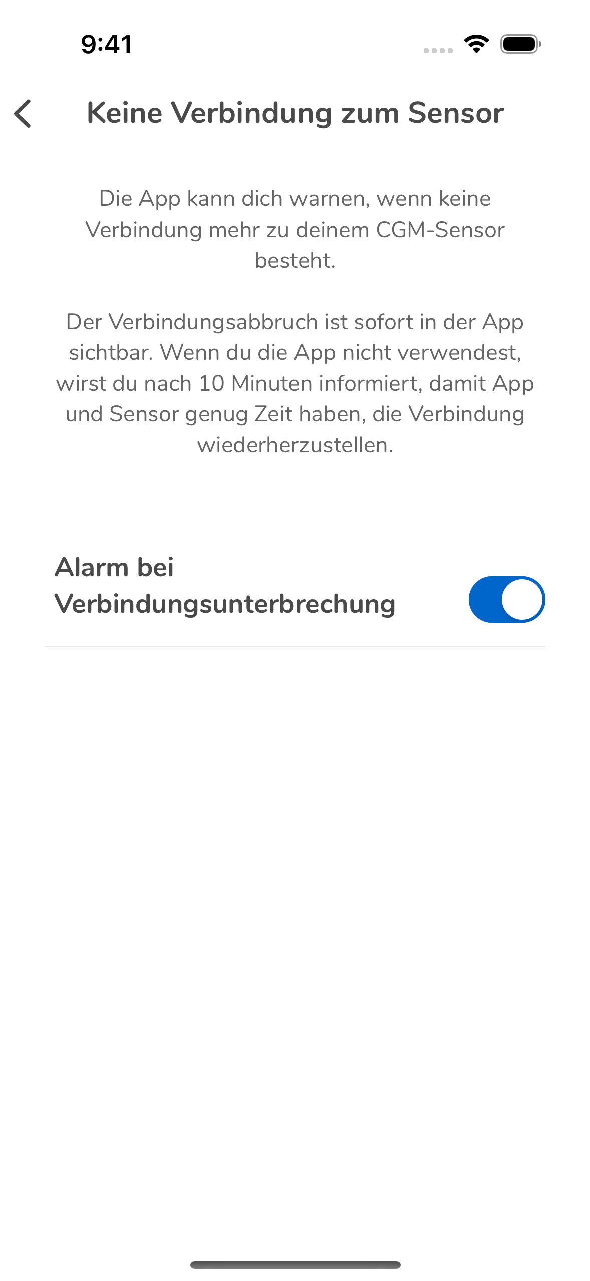 Connection Lost Alarm