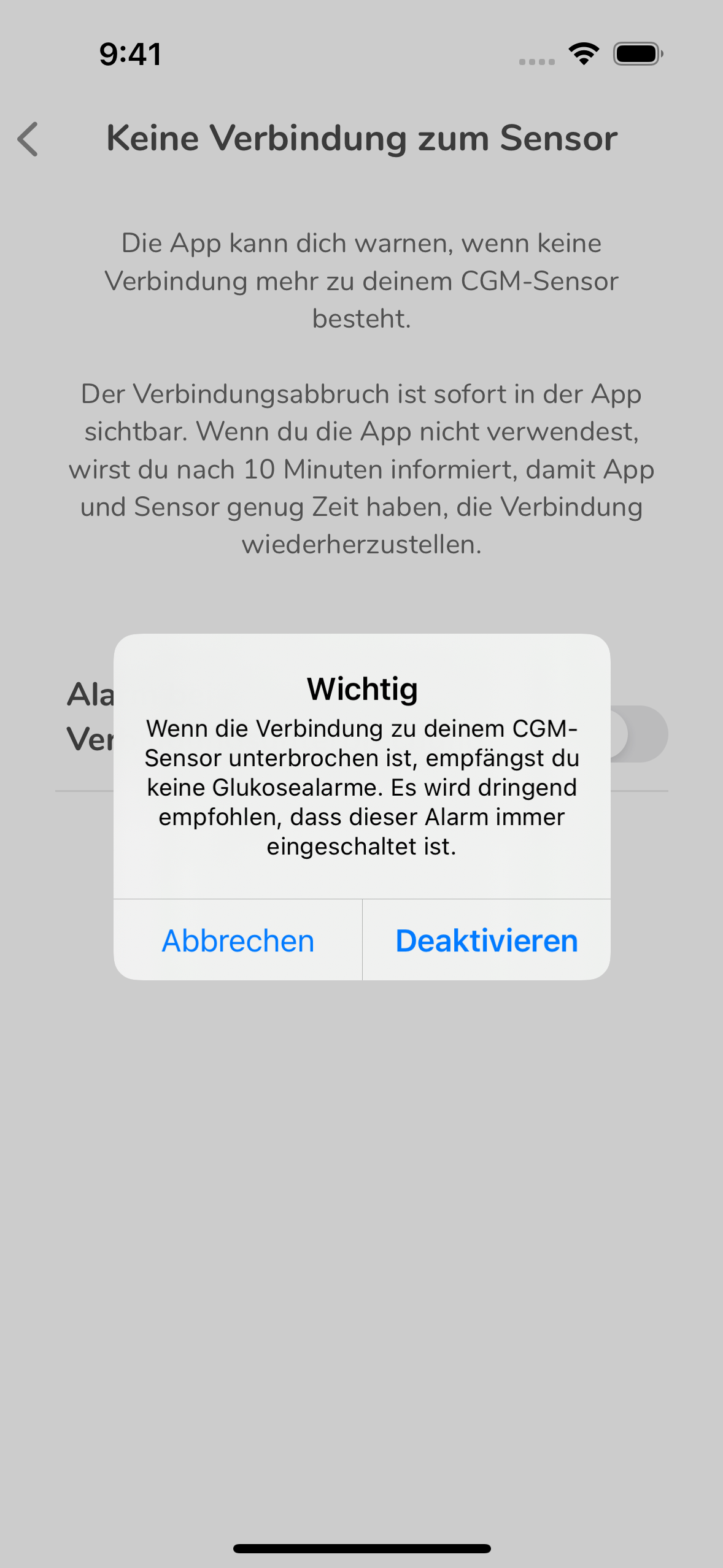 Connection Lost pop up