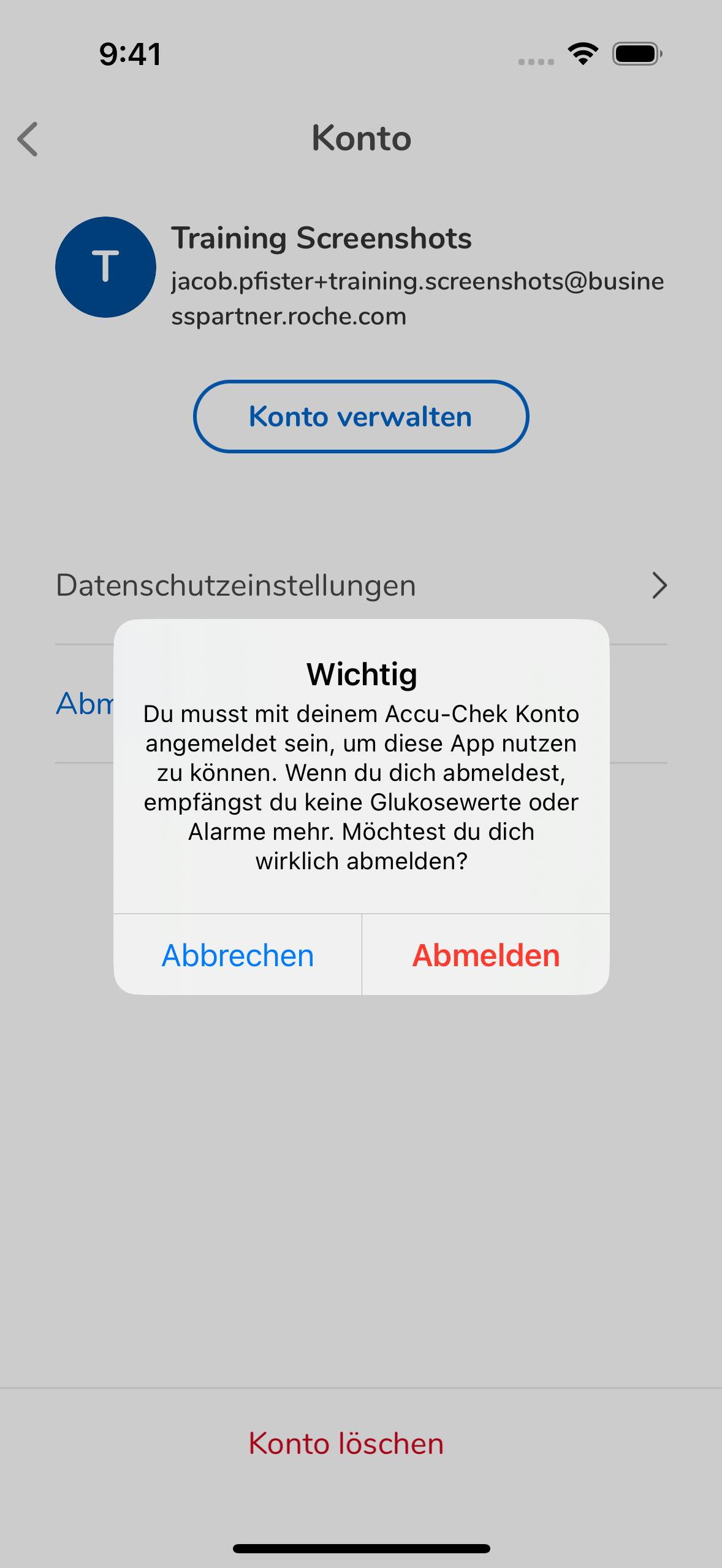 Logout Warning Modal
