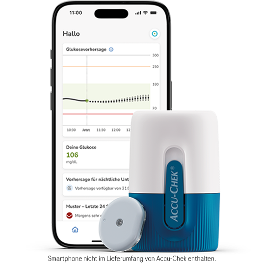 Accu-Chek SmartGuide CGM-Sensor mit Smartphone-App