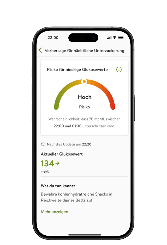 Accu-Chek SmartGuide Sensor und App mit Vorhersage für nächtliche Unterzuckerung