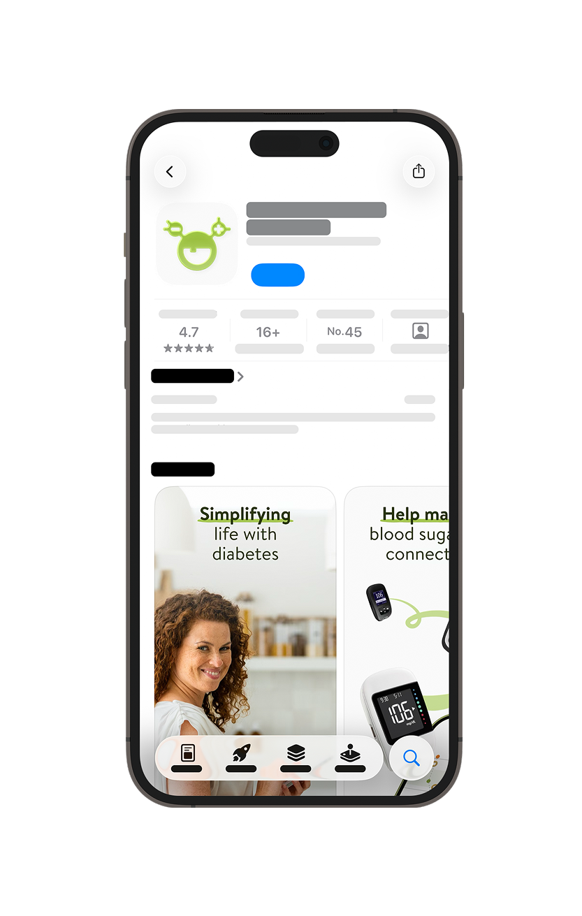 Mobil-Telefon mit Bild von App-Store auf dem screen