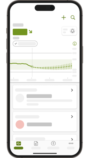 App screen des Haupbildschirms